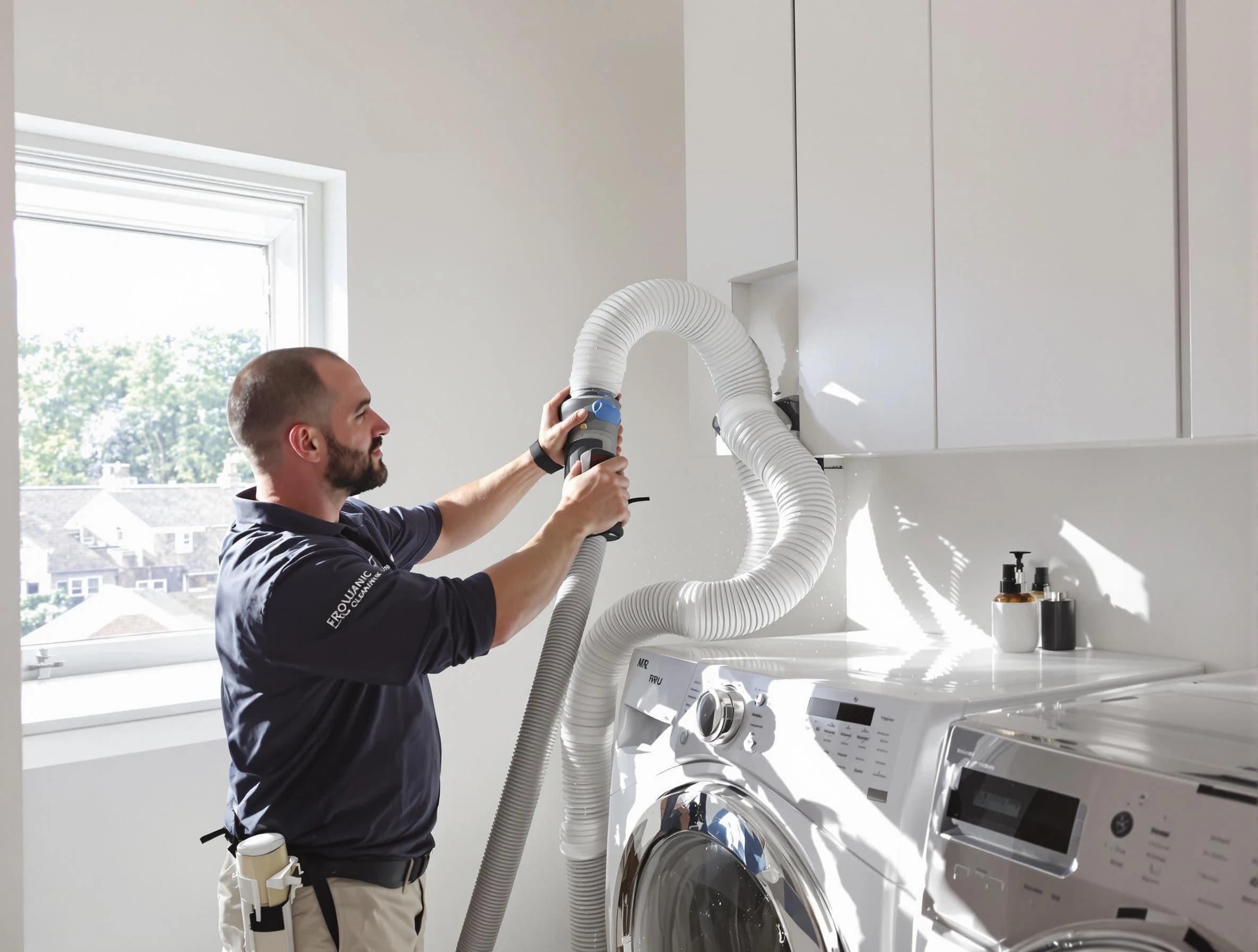 Certified Costa Mesa Dryer Vent Cleaning technician performing dryer vent cleaning in Costa Mesa